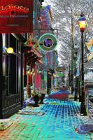 Baltimore-Fells Point - Thames Street Snowy Eve - Digital Photography